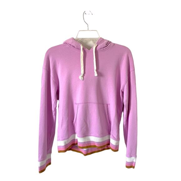 J. Crew Boho Striped Hoodie Sweatershirt Purple Size XS - Picture 1 of 8